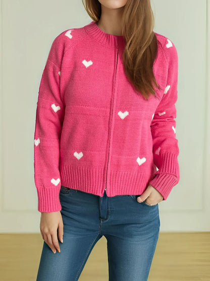 Cozy Crew Neck Zipper Sweater