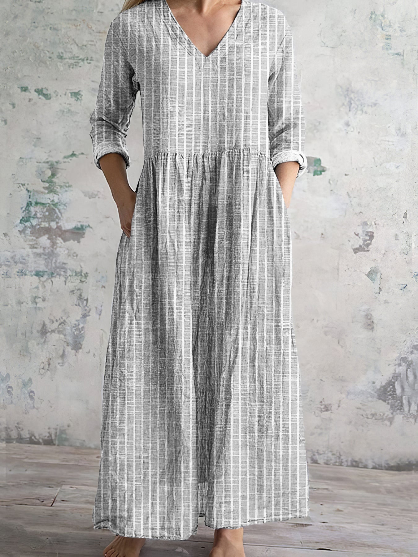 Comfortable Striped Maxi Dress for Women