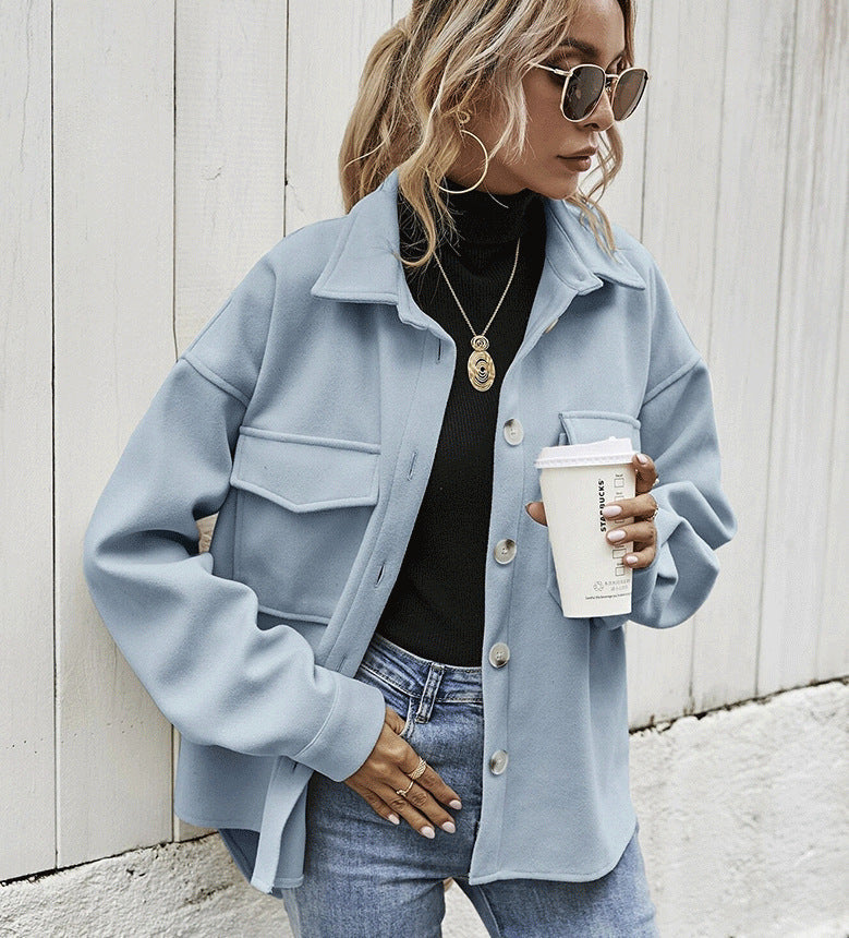 Cozy Women's Oversized Jacket with Big Pockets