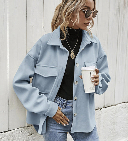 Cozy Women's Oversized Jacket with Big Pockets
