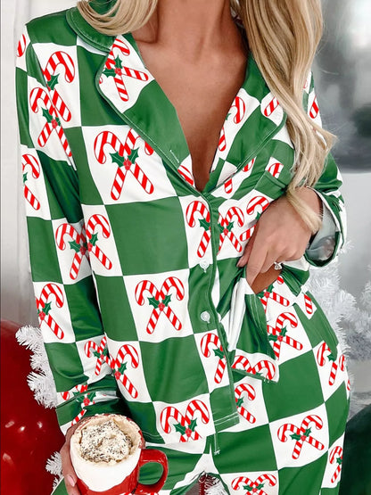 Fun Christmas Plaid 2pc Pajama Set