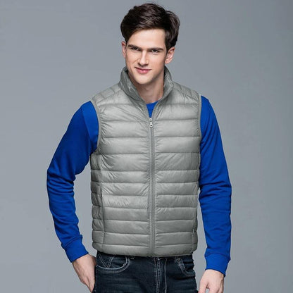 Warm Quilted Mens Vest Zip Up Jacket