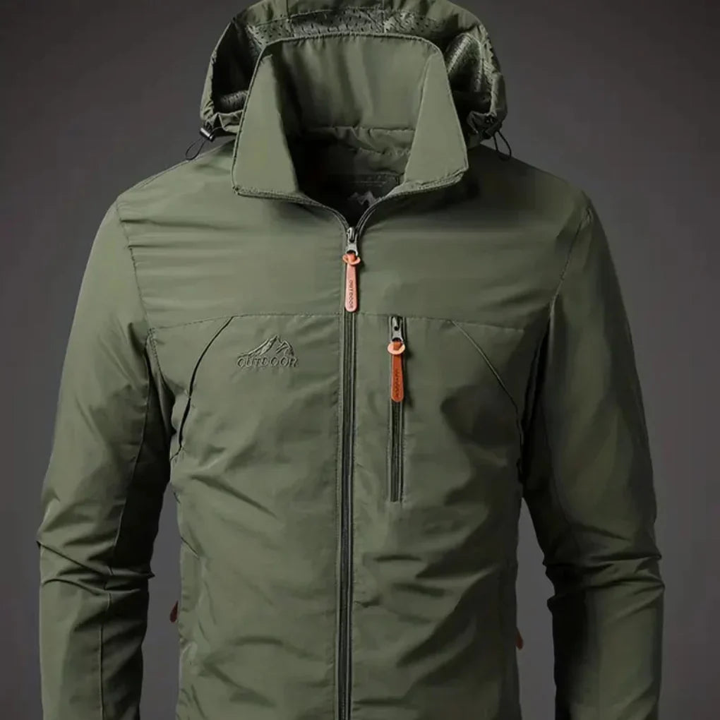 Breathable Men's Rain and Wind Jacket - Vossary