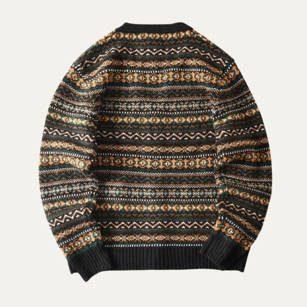 Classic Mens Knit Patterned Button Cardigan Sweater