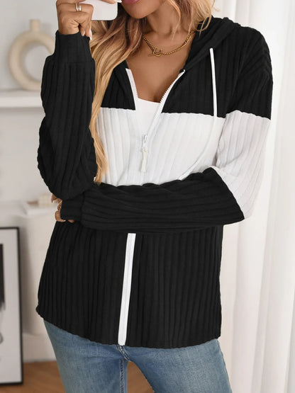 Hooded Multi Color Windbreaker Jacket - EasyApparels