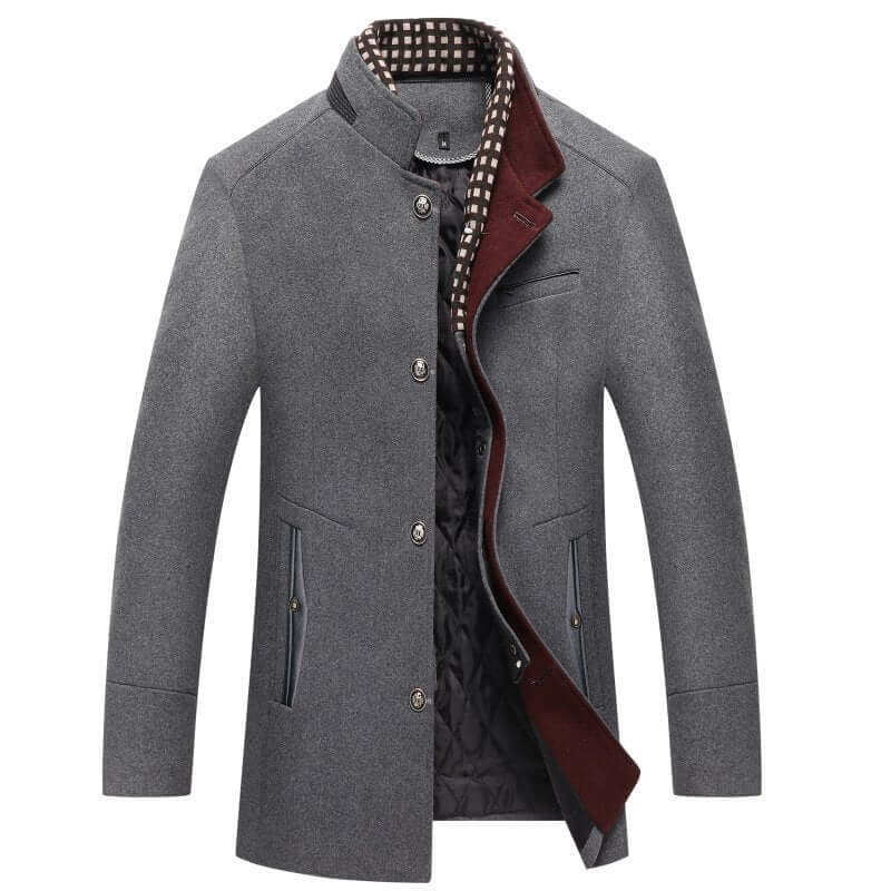 Warm Mens Thin Fit Winter Overcoat
