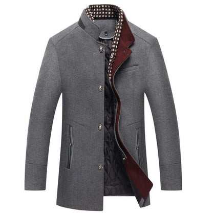 Warm Mens Thin Fit Winter Overcoat