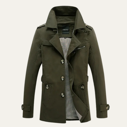 Timeless Double Breasted Mens Trench Coat