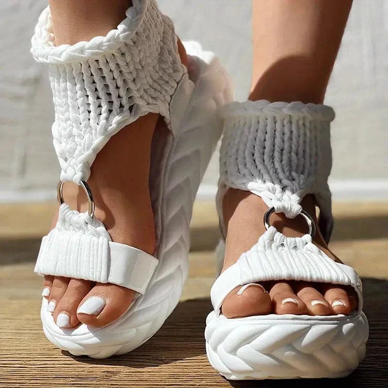 Comfortable Crochet Sandals with Thick Sole