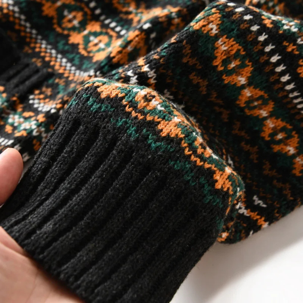 Classic Mens Knit Patterned Button Cardigan Sweater