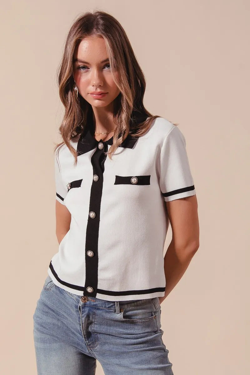 Casual Knit Button Down Sweater Shirt - EasyApparels