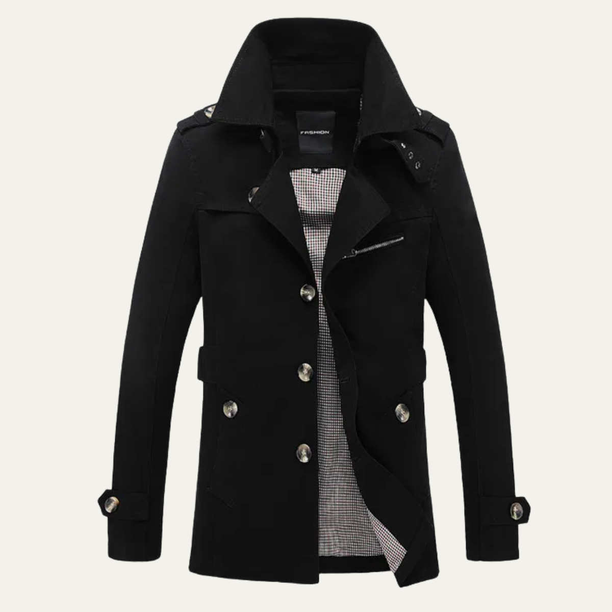 Timeless Double Breasted Mens Trench Coat
