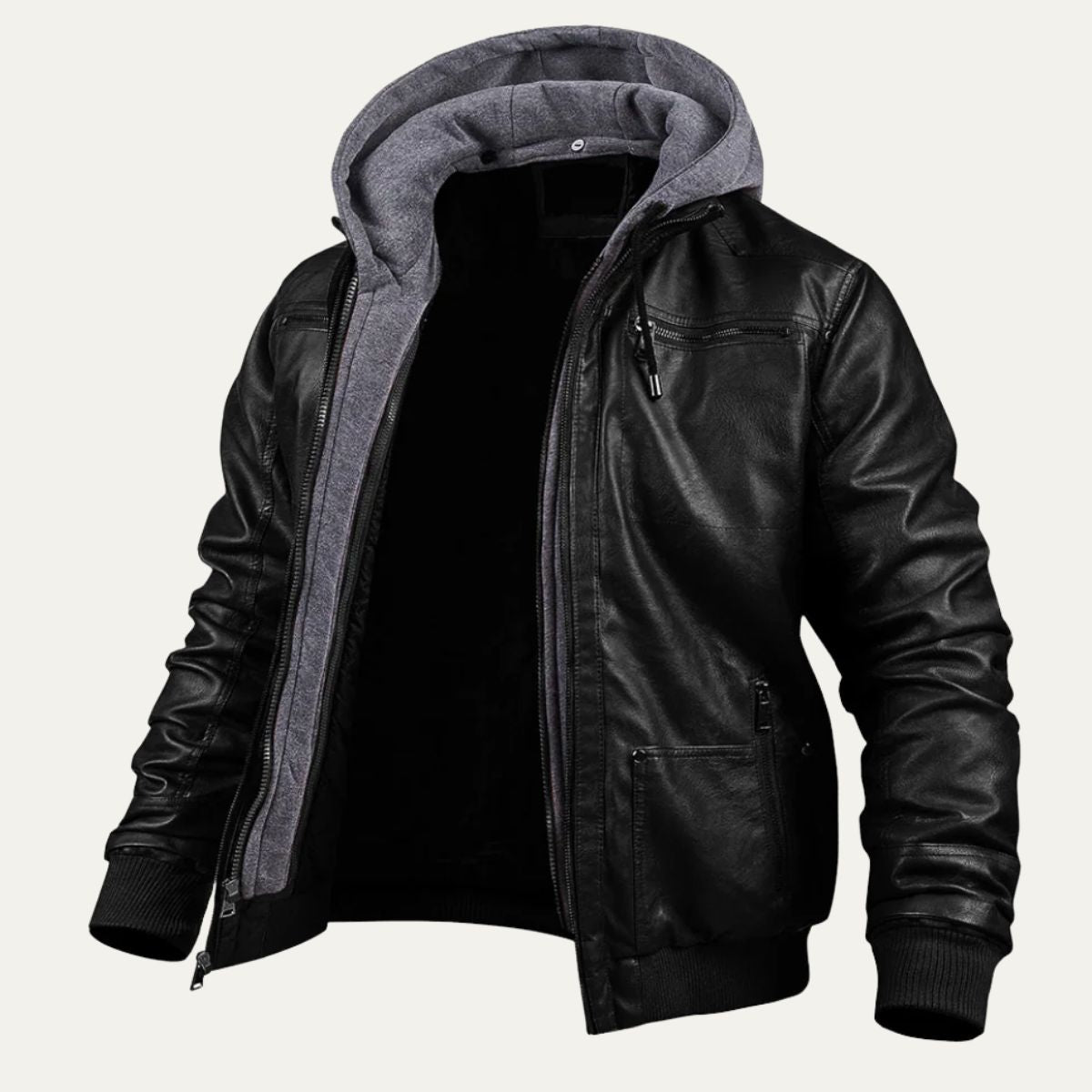 Stylish Brown Leather Mens Biker Jacket