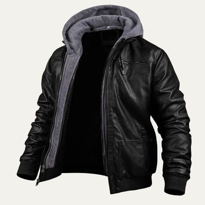 Stylish Brown Leather Mens Biker Jacket