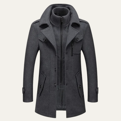 Classic Mens Warm Wool Overcoat