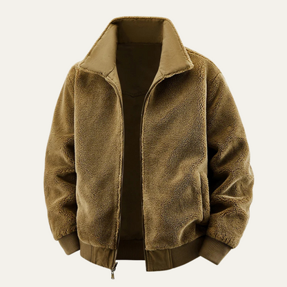 Warm Reversible Mens Fleece Bomber Jacket