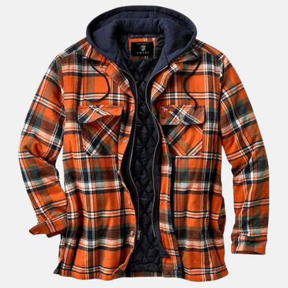 Warm Plaid Shirt Jacket for Men