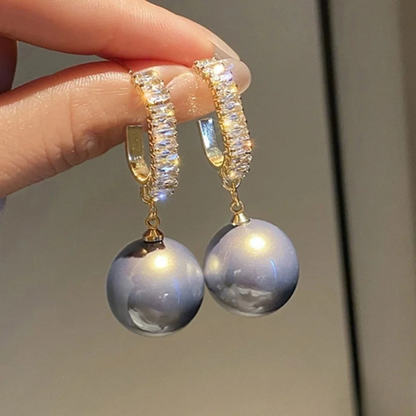 Elegant White Pearl Drop Earrings