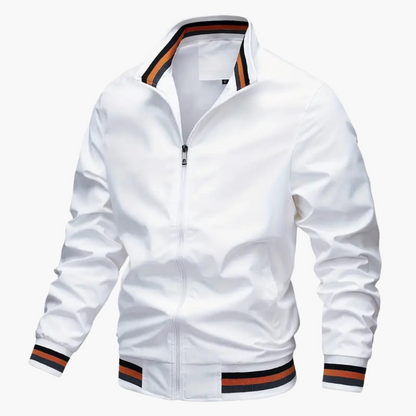 Men's Zip Up Ribbed Detail Jacket