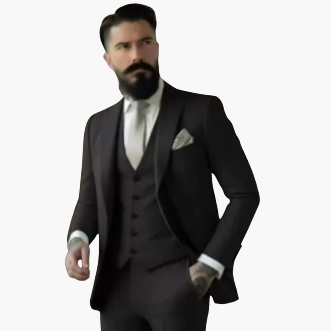 Stylish Men's Double-Breasted Suit