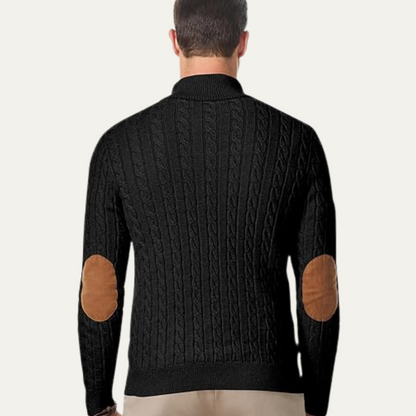Classic Men's Crew Neck Cable Sweater