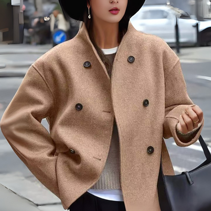 Warm Long Sleeve High Neck Winter Coat