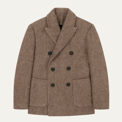 Classic Mens Wool Tweed Winter Blazer Coat - Vossary