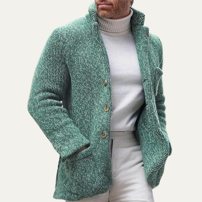 Cozy Men's Knit Button Cardigan Sweater
