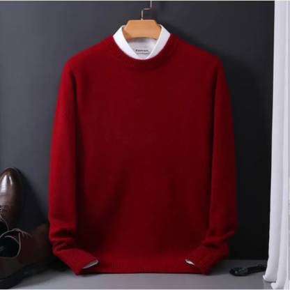 Luxurious Men's Cashmere Crew Neck Pullover Sweater