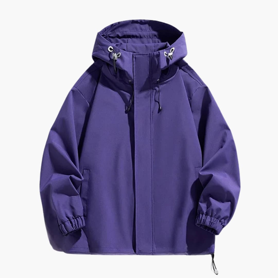 Waterproof Hoodie Jacket for Men with Zip Closure