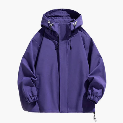 Waterproof Hoodie Jacket for Men with Zip Closure