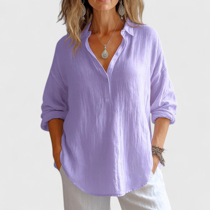 Relaxed Fit Cotton Blouse