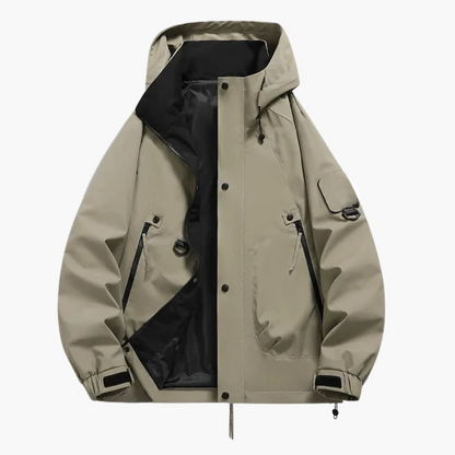 Waterproof Hoodie with Zip and Side Pockets