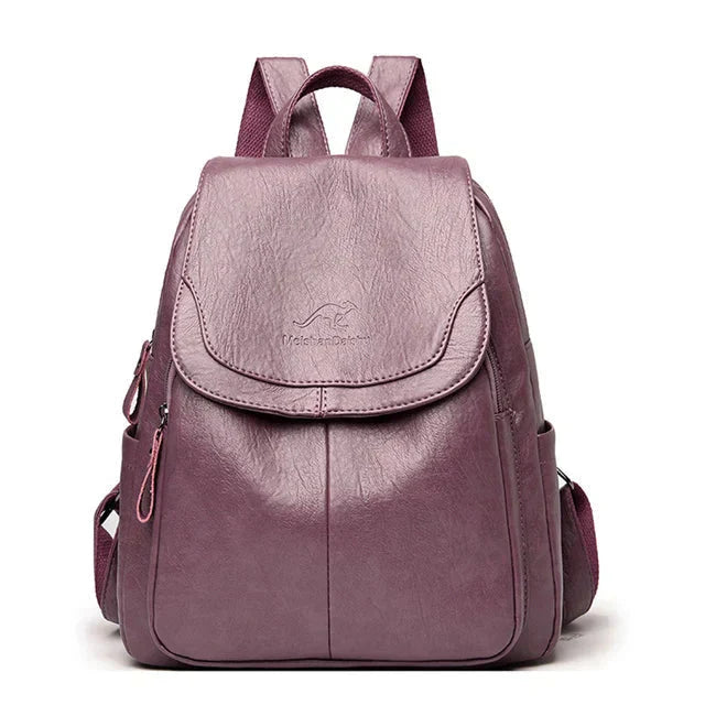 Classic Ladies Leather Rucksack Bag