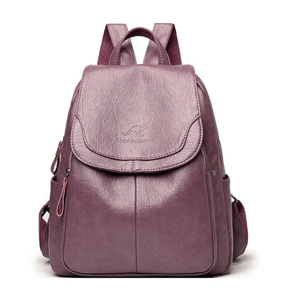 Classic Ladies Leather Rucksack Bag