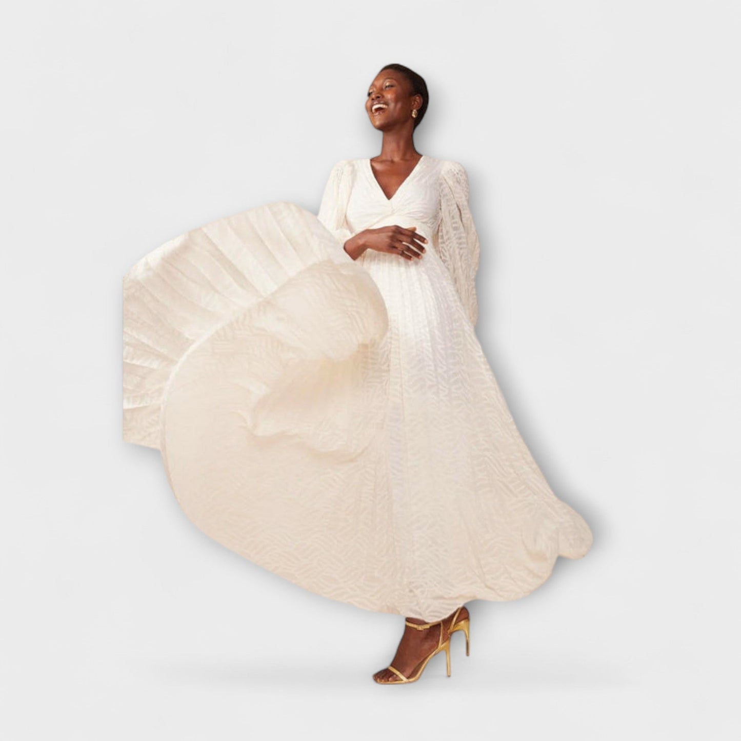 White Flowy Summer Dress for Women
