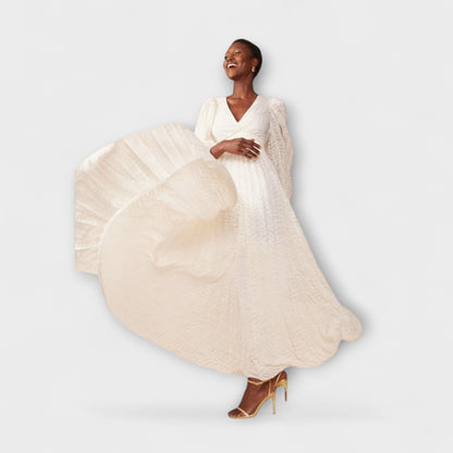 White Flowy Summer Dress for Women