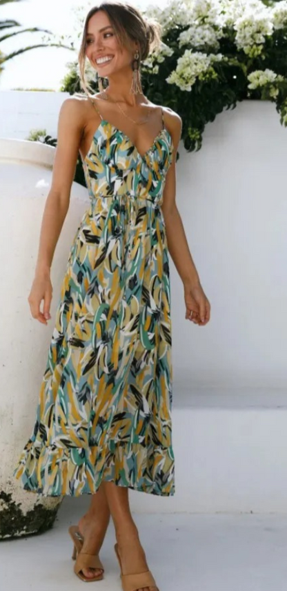 Comfortable Sleeveless Summer Midi Dress for Women - EasyApparels