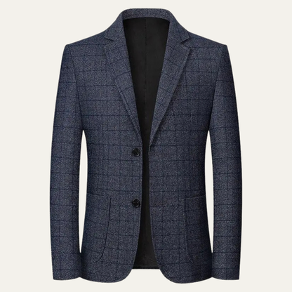 Traditional Plaid Mens Blazer Jacket
