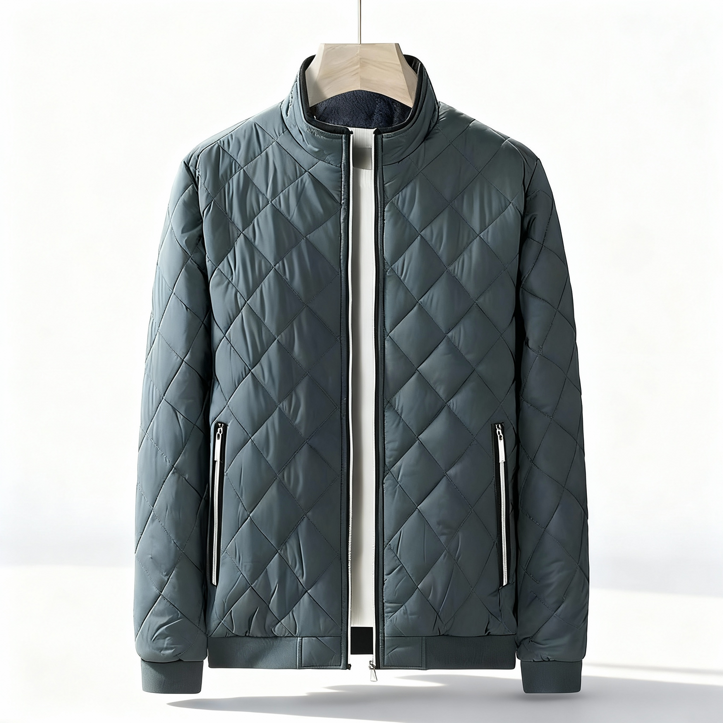 Warm Quilted Fleece Coat