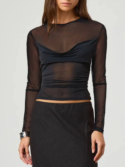 Textured Lace Women's Blouse - EasyApparels