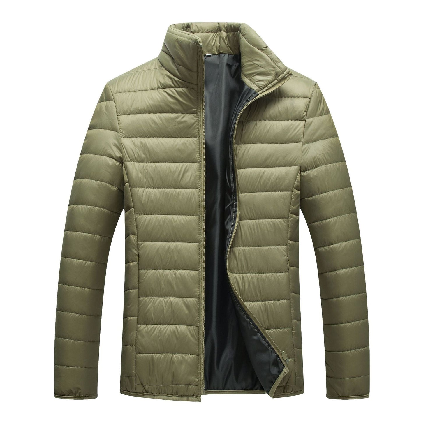 Warm Mens Down Filled Quilted Jacket Casual