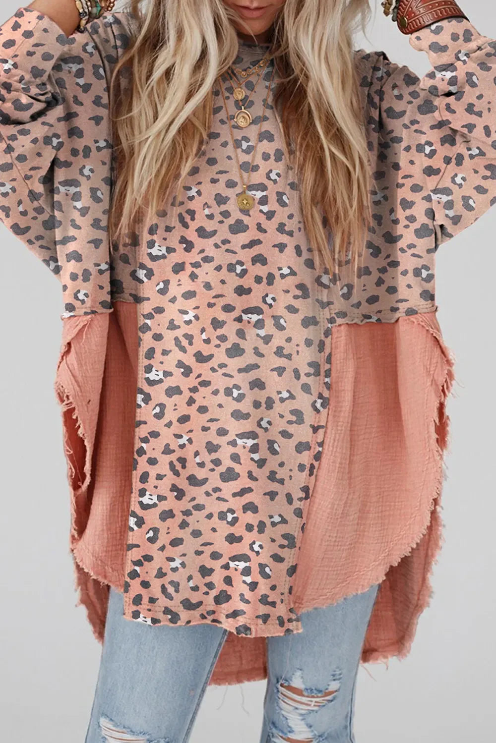 Soft Leopard Relaxed Fit Women's Blouse - EasyApparels