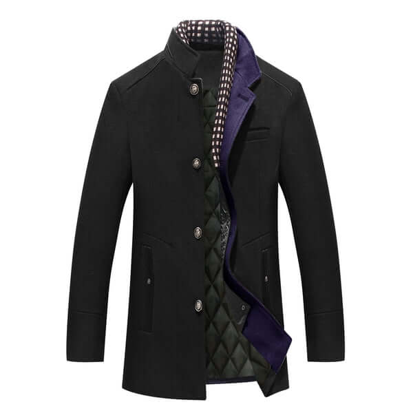 Warm Mens Thin Fit Winter Overcoat