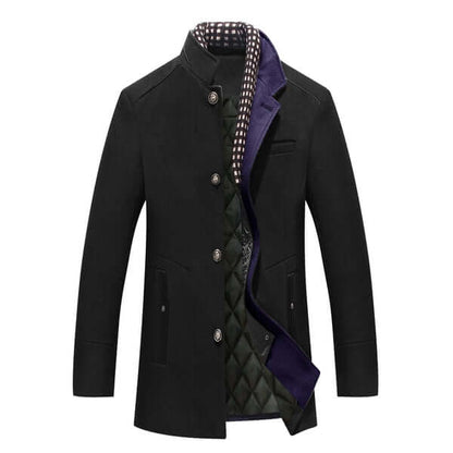 Warm Mens Thin Fit Winter Overcoat