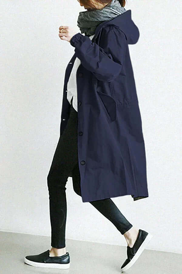 Waterproof Women's Rain Jacket - Lightweight Outdoor Cape