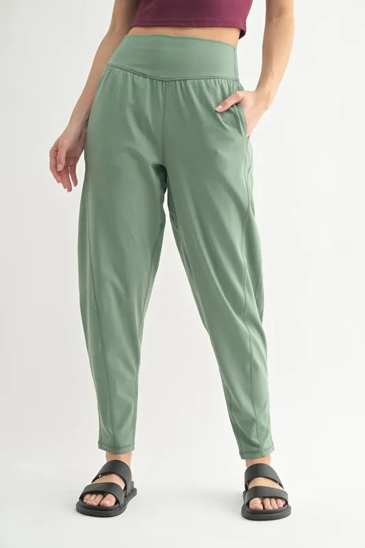 Slim Fit High Waisted Athletic Pants - EasyApparels