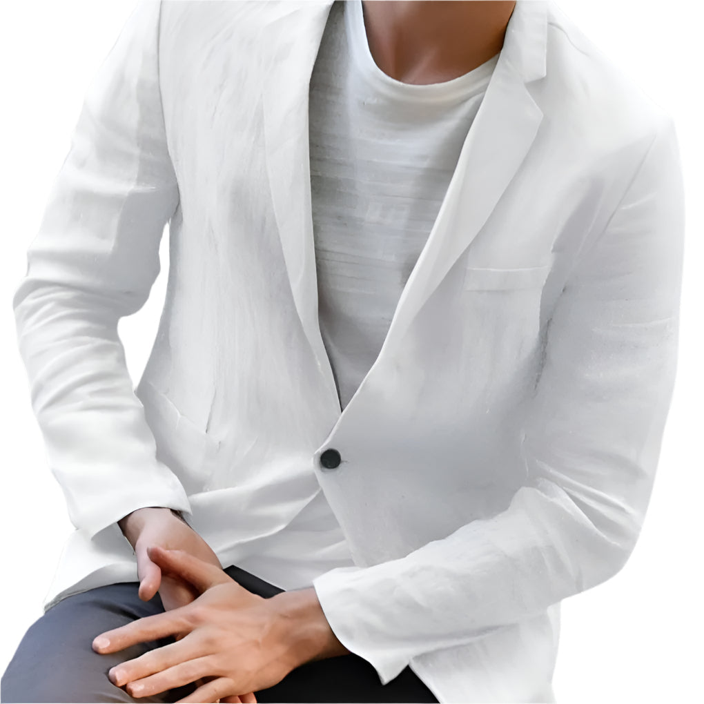 Classic Lightweight Mens Linen Jacket - Vossary