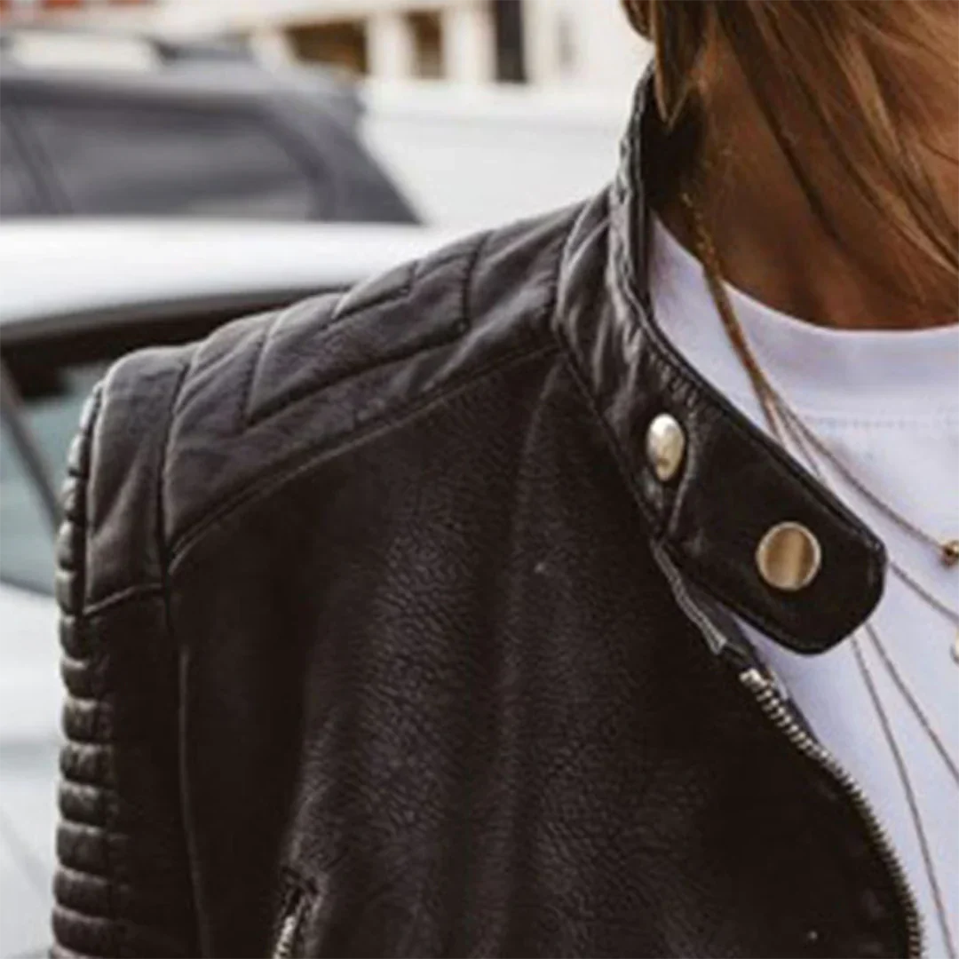 Classic Faux Leather Biker Jacket