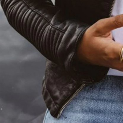 Classic Faux Leather Biker Jacket